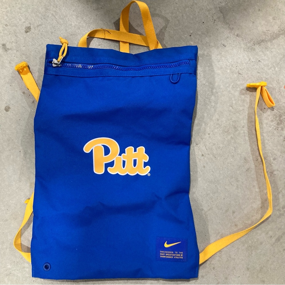 Nike Pitt Blue and Gold Drawstring Backpack